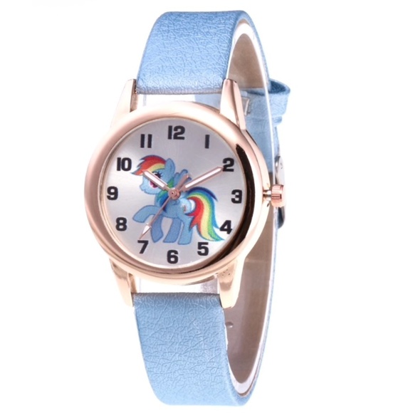 Blue My Little Pony Rose Goldtone Leather-strap Watch: Whimsical Charm for Pony - Picture 1 of 1